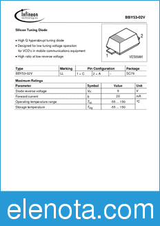 Infineon BBY53-02V datasheet