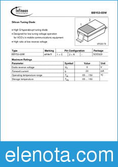 Infineon BBY55-03W datasheet