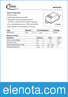 Infineon BBY59-02V datasheet