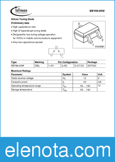 Infineon BBY66-05W datasheet