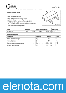 Infineon BBY66-05 datasheet