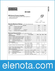 Fairchild BC182B datasheet