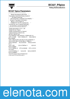 Vishay BC327_PSpice datasheet