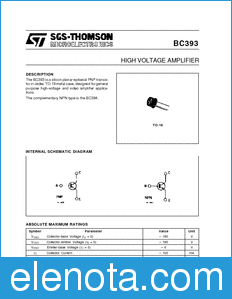 STMicroelectronics BC393 datasheet