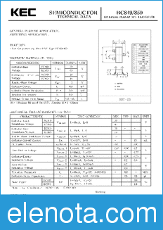 KEC BC850 datasheet
