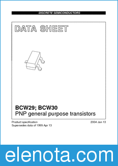 Philips BCW29 datasheet