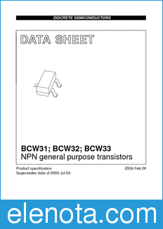 Philips BCW31 datasheet