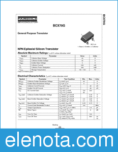 Fairchild BCX70G datasheet