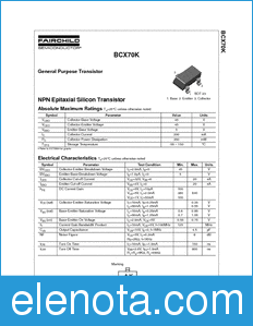 Fairchild BCX70K datasheet