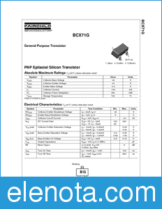 Fairchild BCX71G datasheet