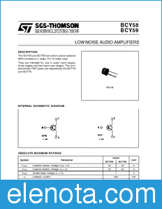 STMicroelectronics BCY58 datasheet