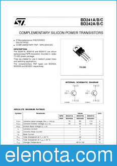 STMicroelectronics BD241A datasheet