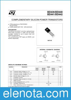STMicroelectronics BD439 datasheet
