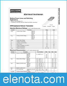 Fairchild BD675A datasheet