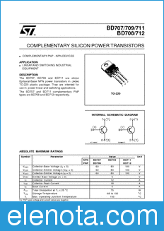 STMicroelectronics BD707 datasheet