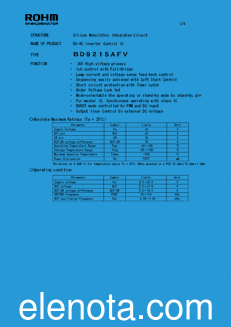 Rohm BD9215AFV datasheet