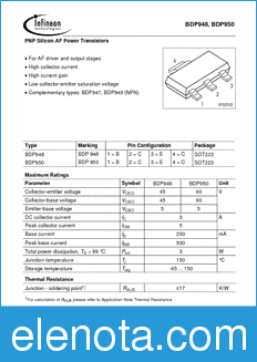 Infineon BDP948 datasheet