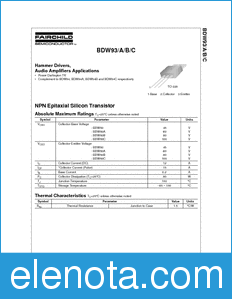 Fairchild BDW93C datasheet