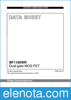 Philips BF1100WR datasheet