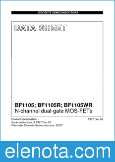 Philips BF1105 datasheet