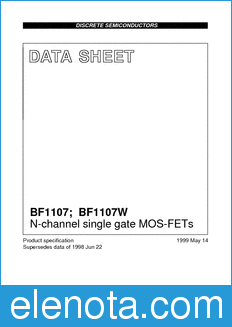 Philips BF1107 datasheet