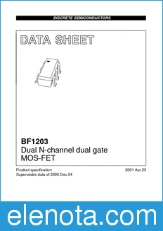 Philips BF1203 datasheet