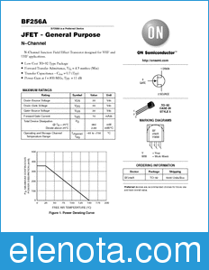 ON Semiconductor BF256A datasheet