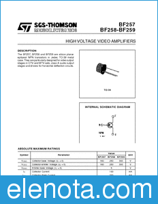STMicroelectronics BF257 datasheet