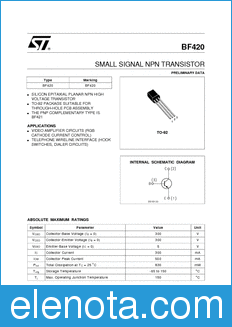 STMicroelectronics BF420 datasheet