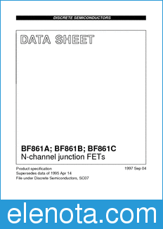 Philips BF861A datasheet