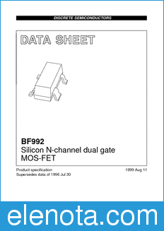 Philips BF992 datasheet
