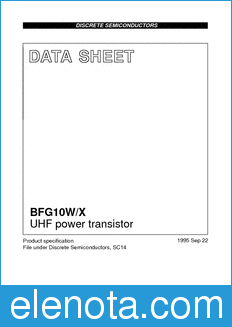 Philips BFG10W/X datasheet