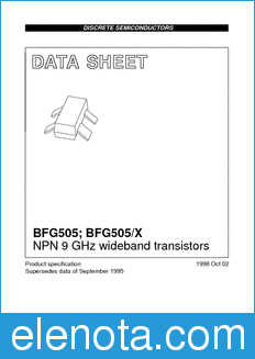 Philips BFG505 datasheet