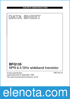 Philips BFQ135 datasheet