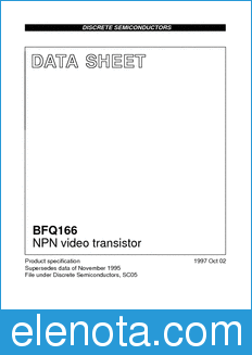 Philips BFQ166 datasheet