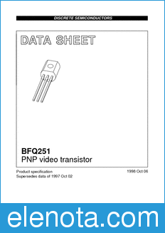 Philips BFQ251 datasheet