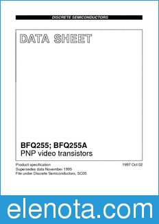 Philips BFQ255 datasheet