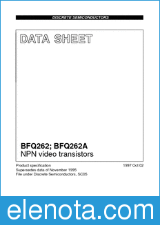 Philips BFQ262 datasheet