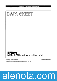Philips BFR505 datasheet