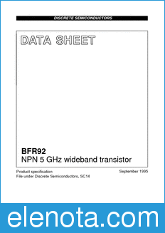 Philips BFR92 datasheet