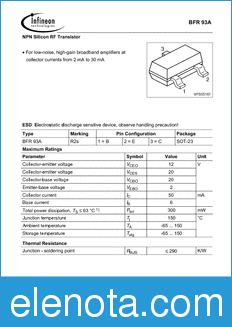 Infineon BFR93A datasheet