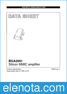 Philips BGA2001 datasheet