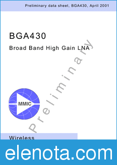 Infineon BGA430 datasheet