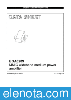 Philips BGA6289 datasheet