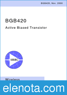 Infineon BGB420 datasheet