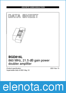 Philips BGD816L datasheet