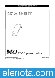Philips BGF944 datasheet