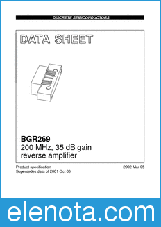 Philips BGR269 datasheet