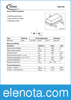 Infineon BGX400 datasheet