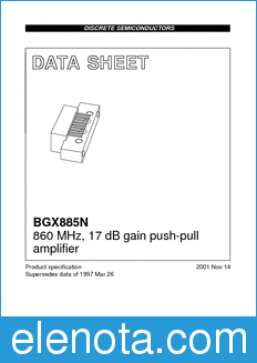 Philips BGX885N datasheet